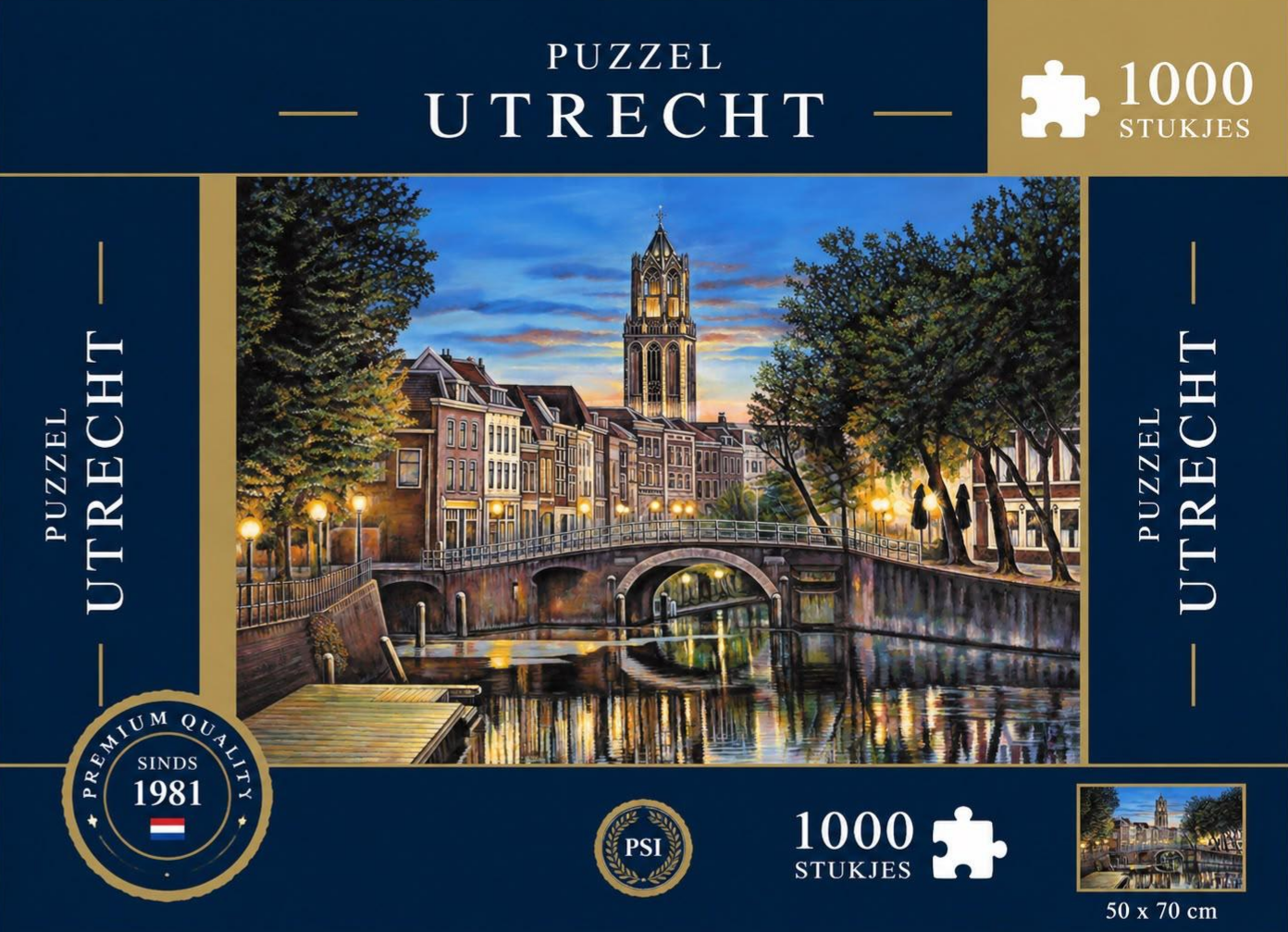 Puzzel De Domtoren – 1000 stukjes – schilderij van Anna Marie Kroes